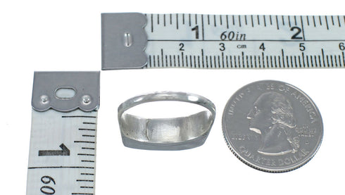 Native American Zuni Sterling Silver Turquoise Ring Size 9-1/2 JX124075