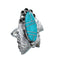 Native American Navajo Turquoise Sterling Silver Ring Size 10 JX124132
