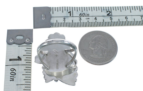 Native American Navajo Turquoise Sterling Silver Ring Size 10 JX124132