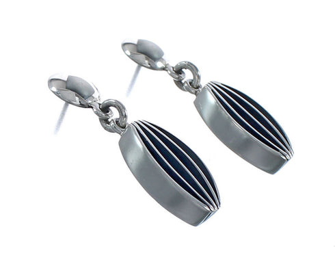 Native American Navajo Genuine Sterling Silver Post Dangle Earrings AX124261