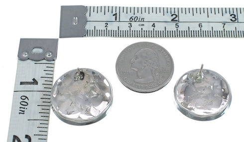 Native American Zuni Turquoise Sterling Silver Post Stud Earrings JX124250