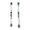 Native American Zuni Sterling Silver And Turquoise Post Dangle Earrings JX124305