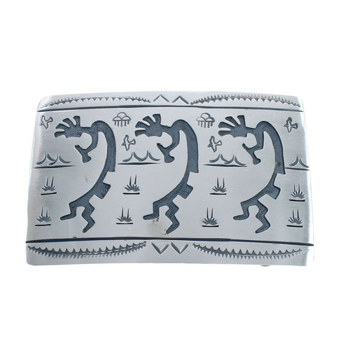 Native American Navajo Sterling Silver Kokopelli Belt Buckle JX124347