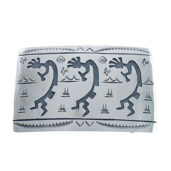 Native American Navajo Sterling Silver Kokopelli Belt Buckle JX124347