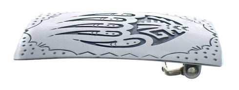 Native American Navajo Sterling Silver Bear Paw Belt Buckle JX124349