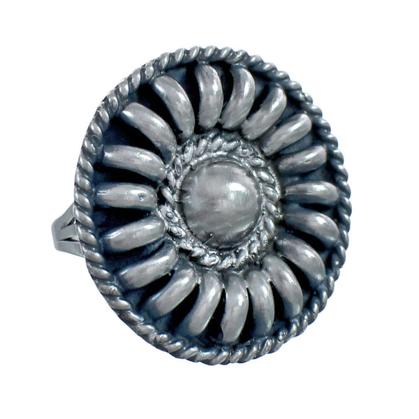 Native American Navajo Authentic Sterling Silver Ring Size 9-3/4 JX125651