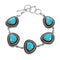 Native American Turquoise Navajo Sterling Silver Link Bracelet AX124663