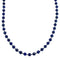 Native American Navajo Lapis Bead Sterling Silver Necklace JX124564