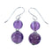 Sterling Silver Amethyst Bead Hook Dangle Earrings AX124720