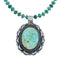 Native American Turquoise Sterling Silver Navajo Bead Necklace Set AX124769