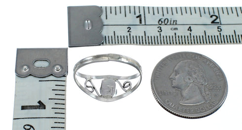 Turquoise Sterling Silver American Indian Ring Size 4-1/2 AX124955