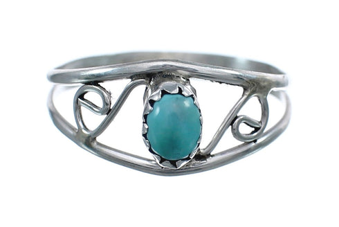 Turquoise Sterling Silver American Indian Ring Size 7-1/4 NN20285