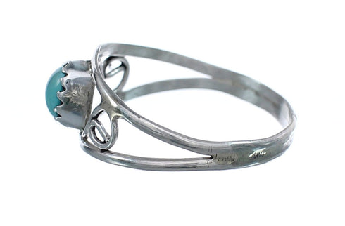 Turquoise Sterling Silver American Indian Ring Size 7-1/4 NN20285