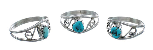 Turquoise Sterling Silver American Indian Ring Size 7-1/4 NN20285
