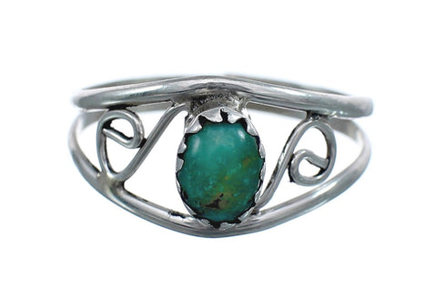 Turquoise Sterling Silver American Indian Ring Size 5-3/4 AX124961