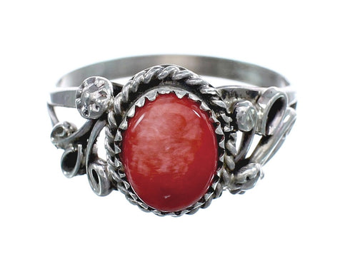 Native American Sterling Silver Oyster Shell Ring Size 8 AX124871