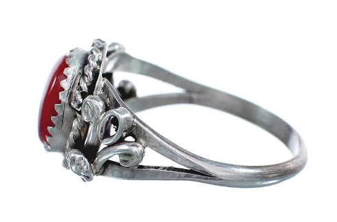 Native American Sterling Silver Oyster Shell Ring Size 7-1/4 AX124870