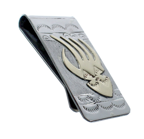 Bear Paw American Indian Sterling Silver And 12KGF Money Clip AX125171