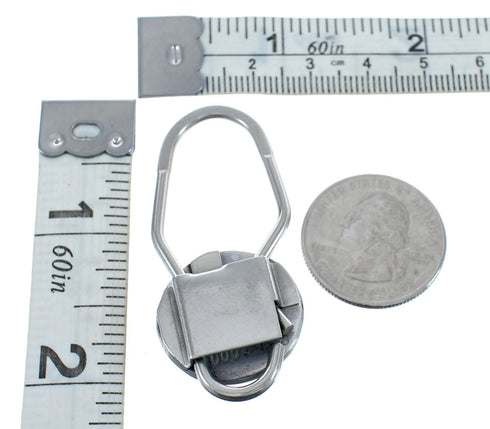 Navajo Zuni Multicolor Inlay Sterling Silver Key Chain NN20279