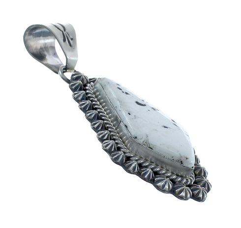 Navajo Wild Horse Turquoise And Authentic Sterling Silver Pendant JX125309