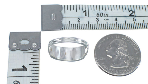 Yellow Opal Authentic Sterling Silver Zuni Ring Size 8-1/2 AX125206