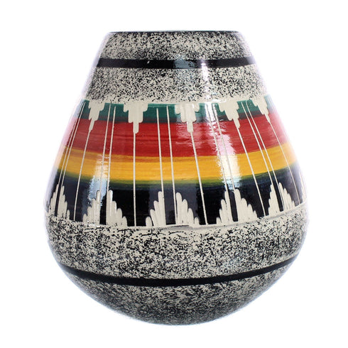 Native American Pottery Hand Crafted Navajo Pot By Agnes Woods JX125368