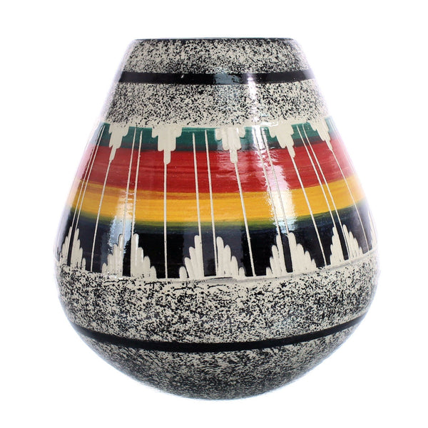 Native American Pottery Hand Crafted Navajo Pot By Agnes Woods JX125368