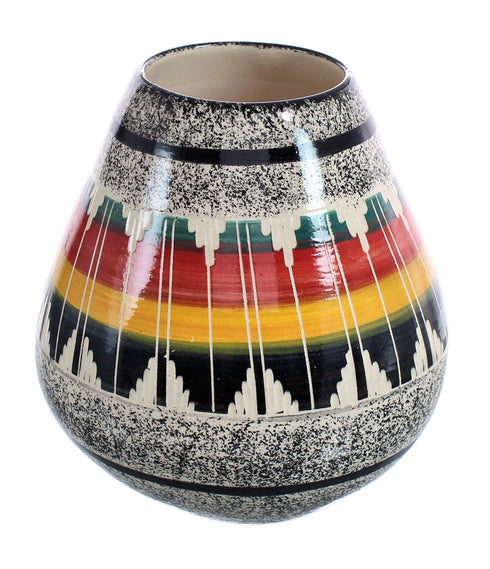 Native American Pottery Hand Crafted Navajo Pot By Agnes Woods JX125368