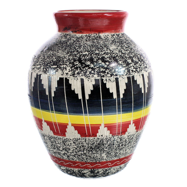 Native American Pottery Hand Crafted Navajo Pot By Agnes Woods JX125374
