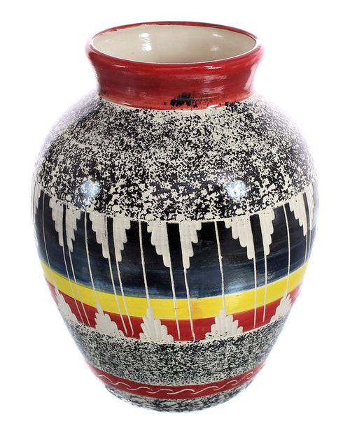 Native American Pottery Hand Crafted Navajo Pot By Agnes Woods JX125374