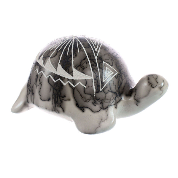 Navajo Hand Crafted Horse Hair Turtle Pottery By Artist William Vail JX125389