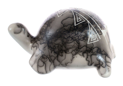 Navajo Hand Crafted Horse Hair Turtle Pottery By Artist William Vail JX125389