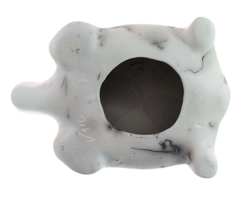 Navajo Hand Crafted Horse Hair Turtle Pottery By Artist William Vail JX125389