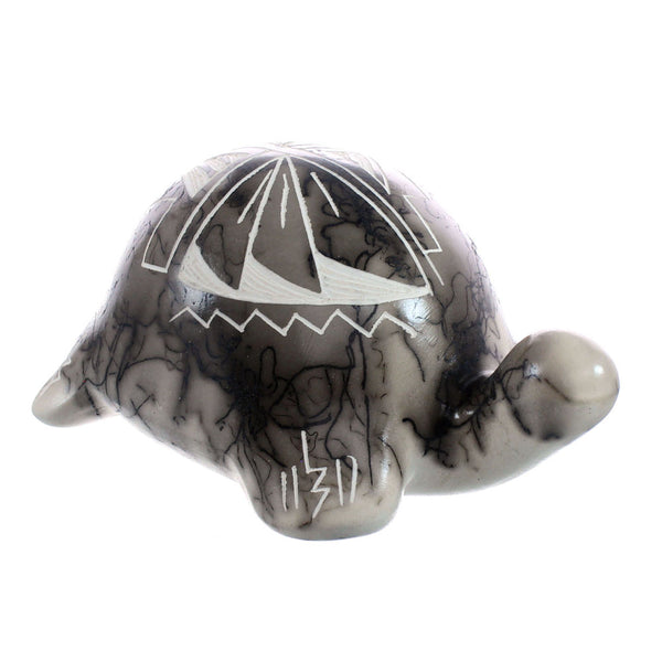 Navajo Hand Crafted Horse Hair Turtle Pottery By Artist William Vail JX125400