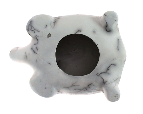 Navajo Hand Crafted Horse Hair Turtle Pottery By Artist William Vail JX125401