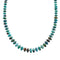 Native American Sterling Silver And Turquoise Graduated Rondelle Bead Necklace JX125513