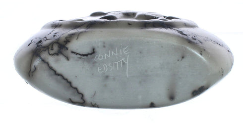 Navajo Hand Crafted Kokopelli Horse Hair Pot JX125604