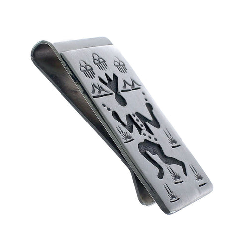 Kachina Figure Genuine Sterling Silver Native American Money Clip AX126614