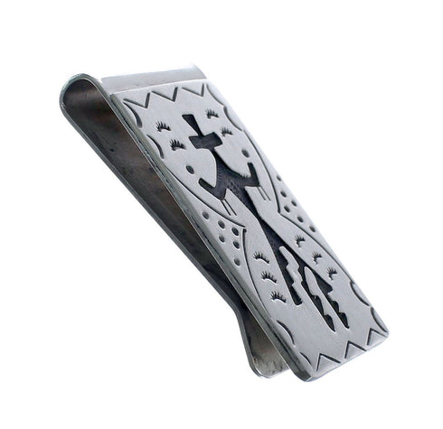 Kachina Figure Genuine Sterling Silver Native American Money Clip AX126623