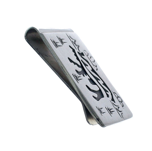 Bear Genuine Sterling Silver Native American Money Clip AX126658