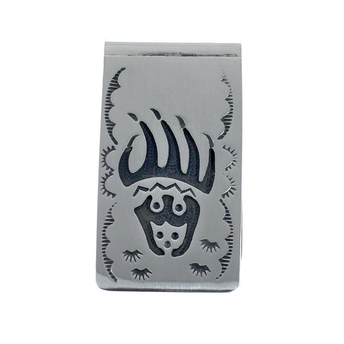 Bear Paw Genuine Sterling Silver Native American Money Clip AX126660