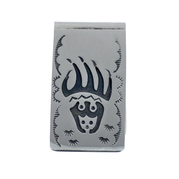 Bear Paw Genuine Sterling Silver Native American Money Clip AX126660