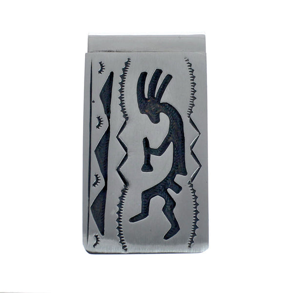 Kokopelli Genuine Sterling Silver Native American Money Clip AX126662