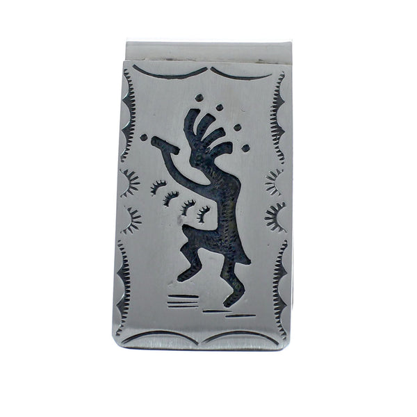 Kokopelli Genuine Sterling Silver Native American Money Clip AX126664