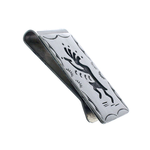 Kokopelli Genuine Sterling Silver Native American Money Clip AX126664