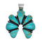 Turquoise Navajo Authentic Sterling Silver Pendant JX126602