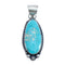Native American Navajo Genuine Sterling Silver And Turquoise Pendant JX126616