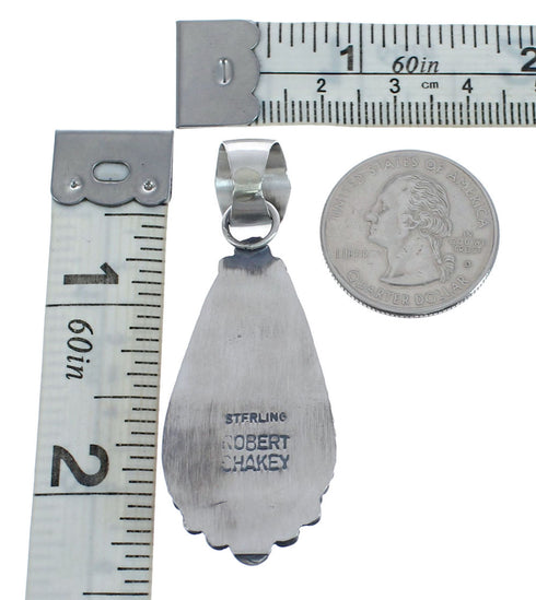 Authentic Navajo Purple Oyster Shell Sterling Silver Pendant JX126621