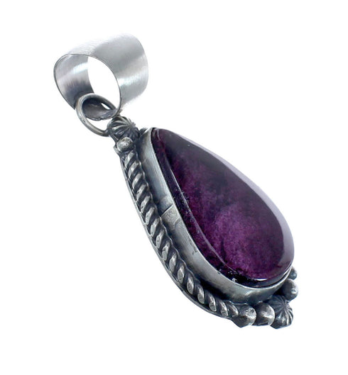 Authentic Navajo Purple Oyster Shell Sterling Silver Pendant JX126627
