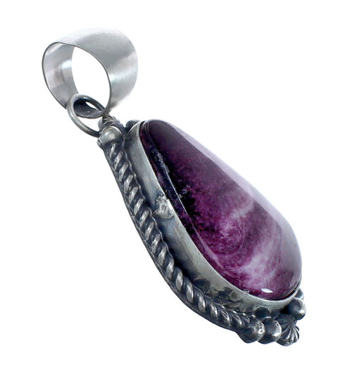 Authentic Navajo Purple Oyster Shell Sterling Silver Pendant JX126628